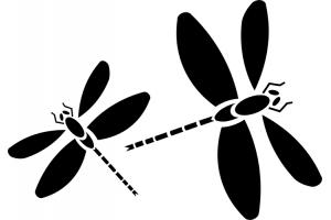 Stencil Schablone Libellen